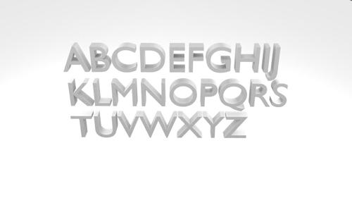 Simple 3D alphabet preview image